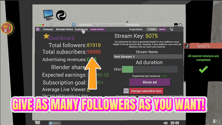 Overnight Sensation (Followers & Subs)